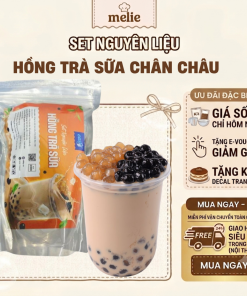 Set nguyên liệu Melie làm hồng trà sữa chân châu