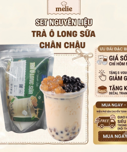 Set nguyên liệu Melie làm trà ô long sữa chân châu