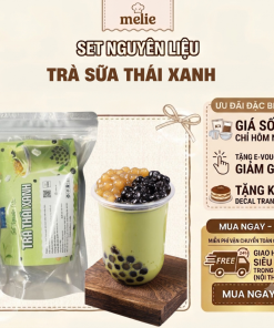 Set nguyên liệu Melie làm Trà sữa Thái xanh - Thành phẩm 5-7 ly