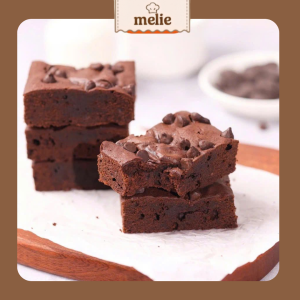 Set nguyên liệu Melie làm bánh Brownie Chocolate - Thành phẩm 2 bánh 200g - Đậm vị socola