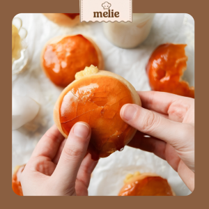 Set nguyên liệu Melie làm bánh Donut Caramel nhân trà Earl Grey & Creme Brulee - Thành phẩm 8-10 bánh - Mix 2 vị