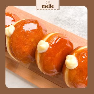 Set nguyên liệu Melie làm bánh Donut Caramel nhân trà Earl Grey & Creme Brulee - Thành phẩm 8-10 bánh - Mix 2 vị