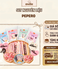 Set nguyên liệu Melie làm bánh Pepero - Thành phẩm 40 bánh/set - Không cần lò nướng