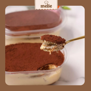 Set nguyên liệu Melie làm bánh Tiramisu Mini nguyên vị - Thành phẩm 2 hộp 900ml (2 hộp 450ml/hộp) - Không cần lò nướng