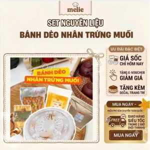 Set làm bánh dẻo sen nhuyễn trứng muối